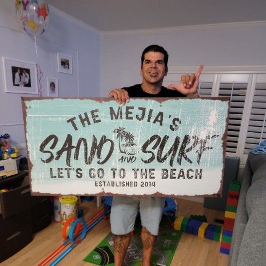 Sand and Surf Sign II - Image by Tailored Canvases