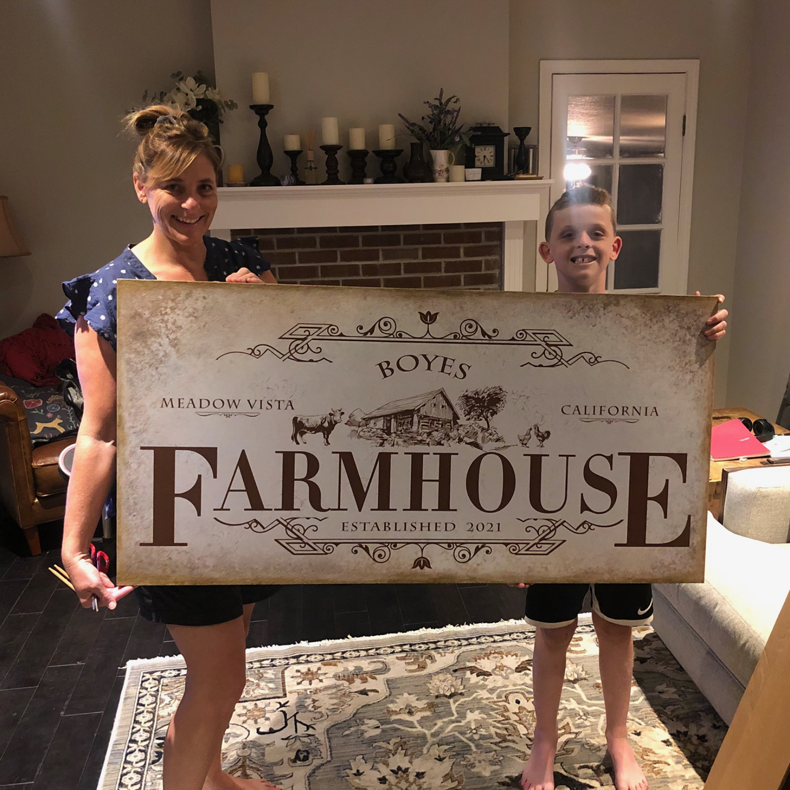 Rustic Farmhouse Sign IV Style 1 - Image by Tailored Canvases