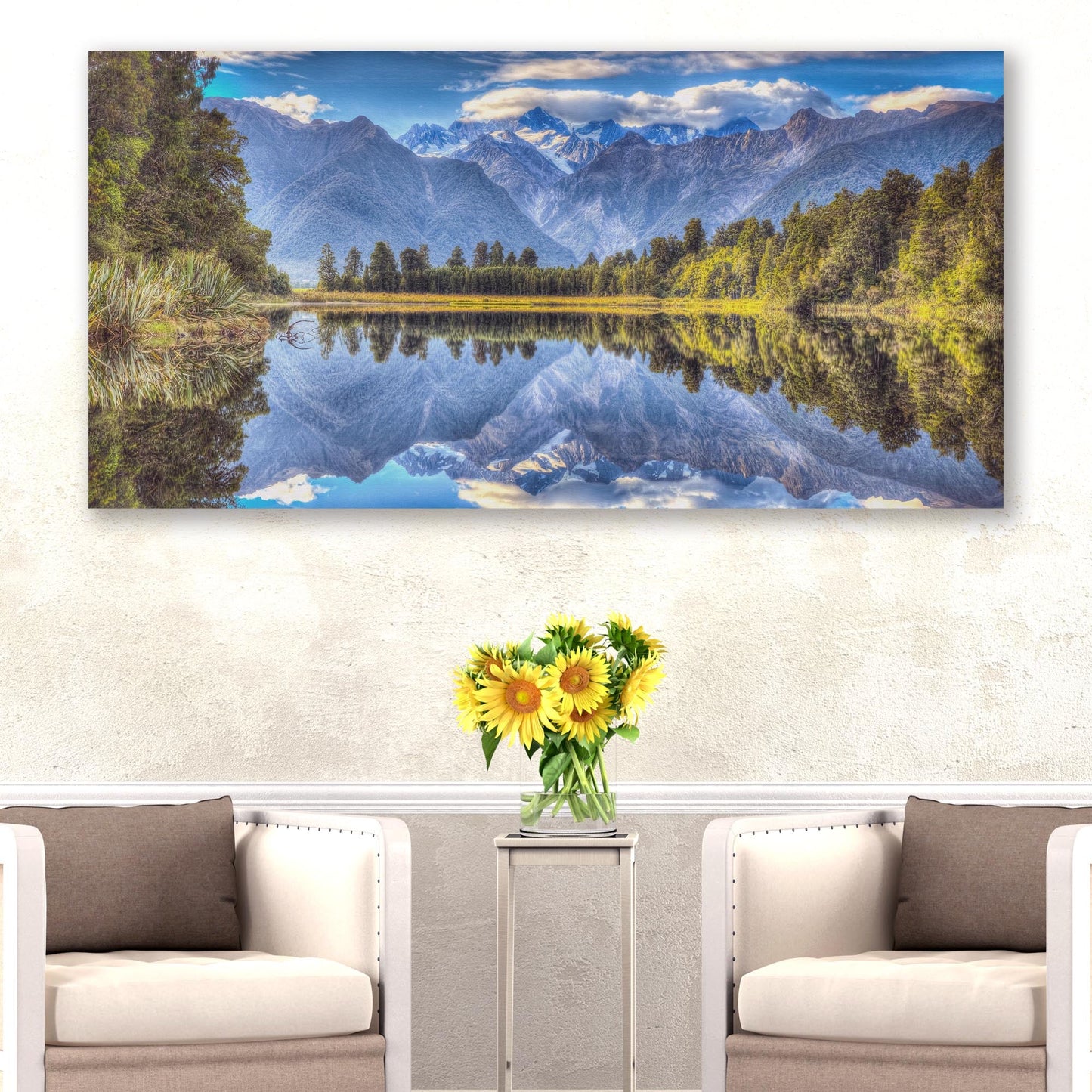 "Mirror Lake", Lake Matheson Canvas Wall Art
