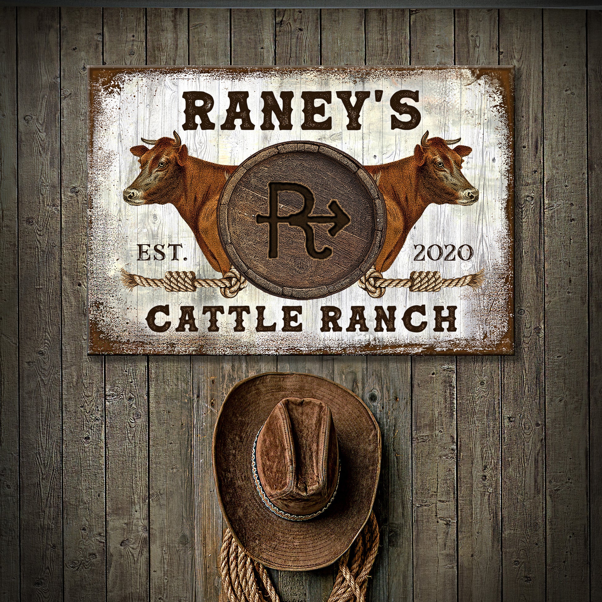 Cattle Brand - Jersey Sign - Image by Tailored Canvases