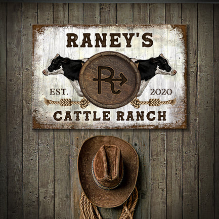 Cattle Brand - Holstein Sign - Image by Tailored Canvases