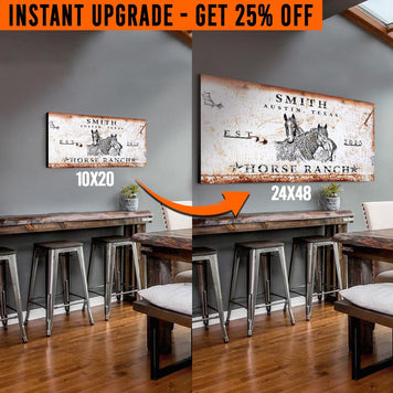 Upgrade Your 'Horse Ranch' (Style 2) Canvas To 24x48 Inches