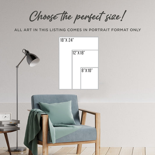 Dog Watercolor Portrait Sign Size Chart - Image by Tailored Canvases