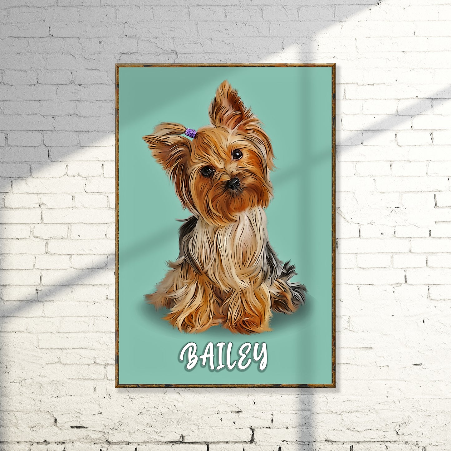 Pet Pastel Portrait- Yorkshire Terrier Sign - Image by Tailored Canvases