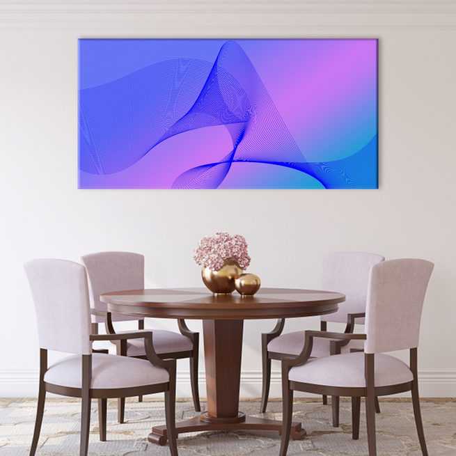 Gradient Flowing Mesh Canvas Wall Art by Tailored Canvases