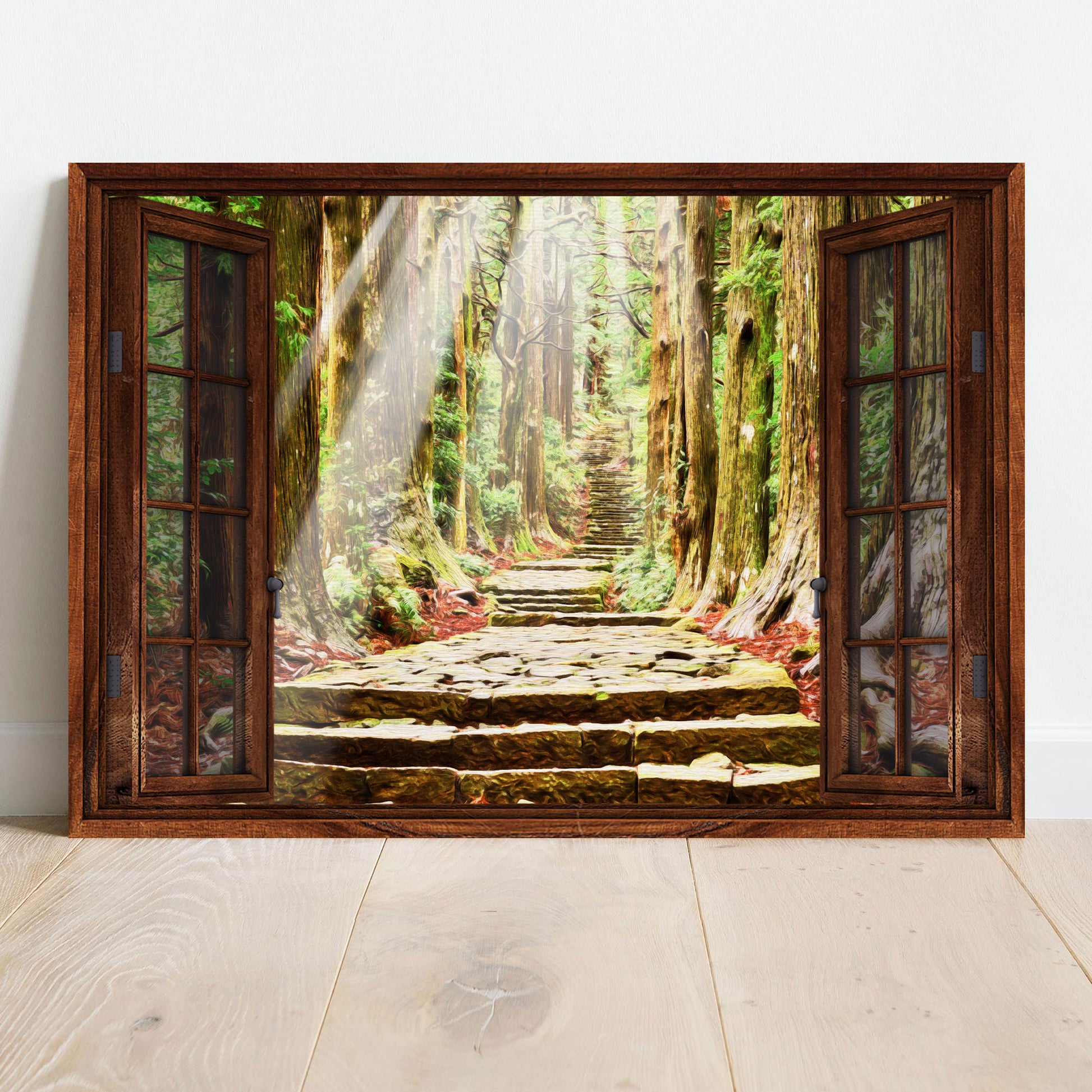 Woodland Forest By The Window Canvas Wall Art Style 1 - Image by Tailored Canvases