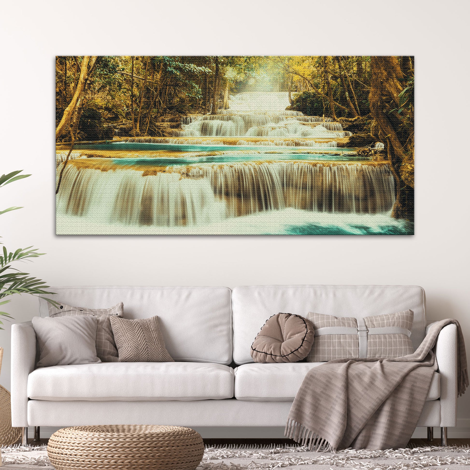 Free Mountain Waterfall Canvas Wall Art Style 2 - Image by Tailored Canvases