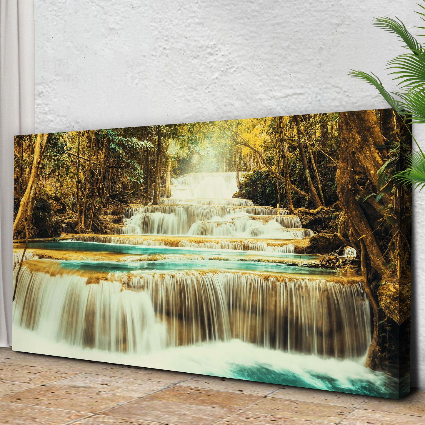 Free Mountain Waterfall Canvas Wall Art Style 1 - Image by Tailored Canvases