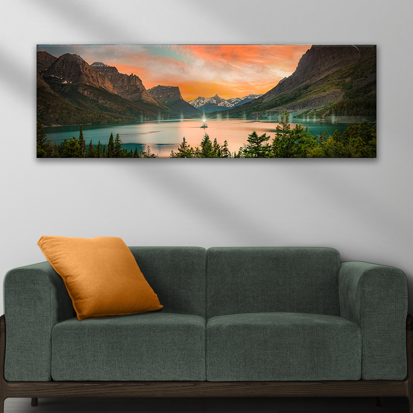 Calm Afternoon Middle Lake Canvas Wall Art Style 2 - Image by Tailored Canvases