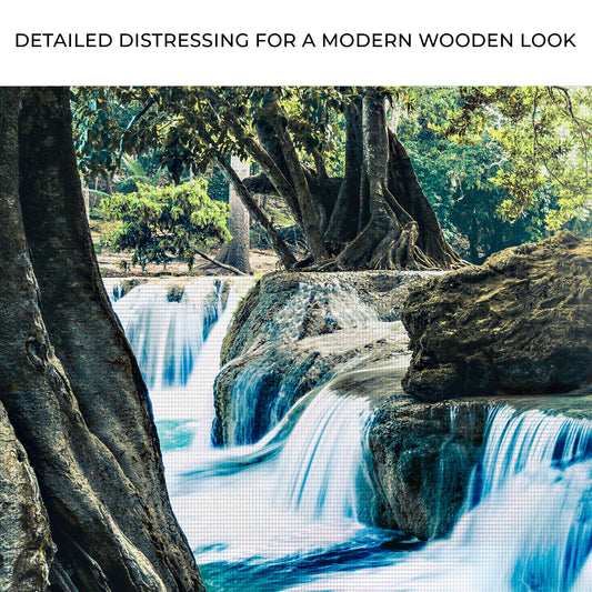 Flowy Forest River Waterfall Canvas Wall Art Zoom - Image by Tailored Canvases