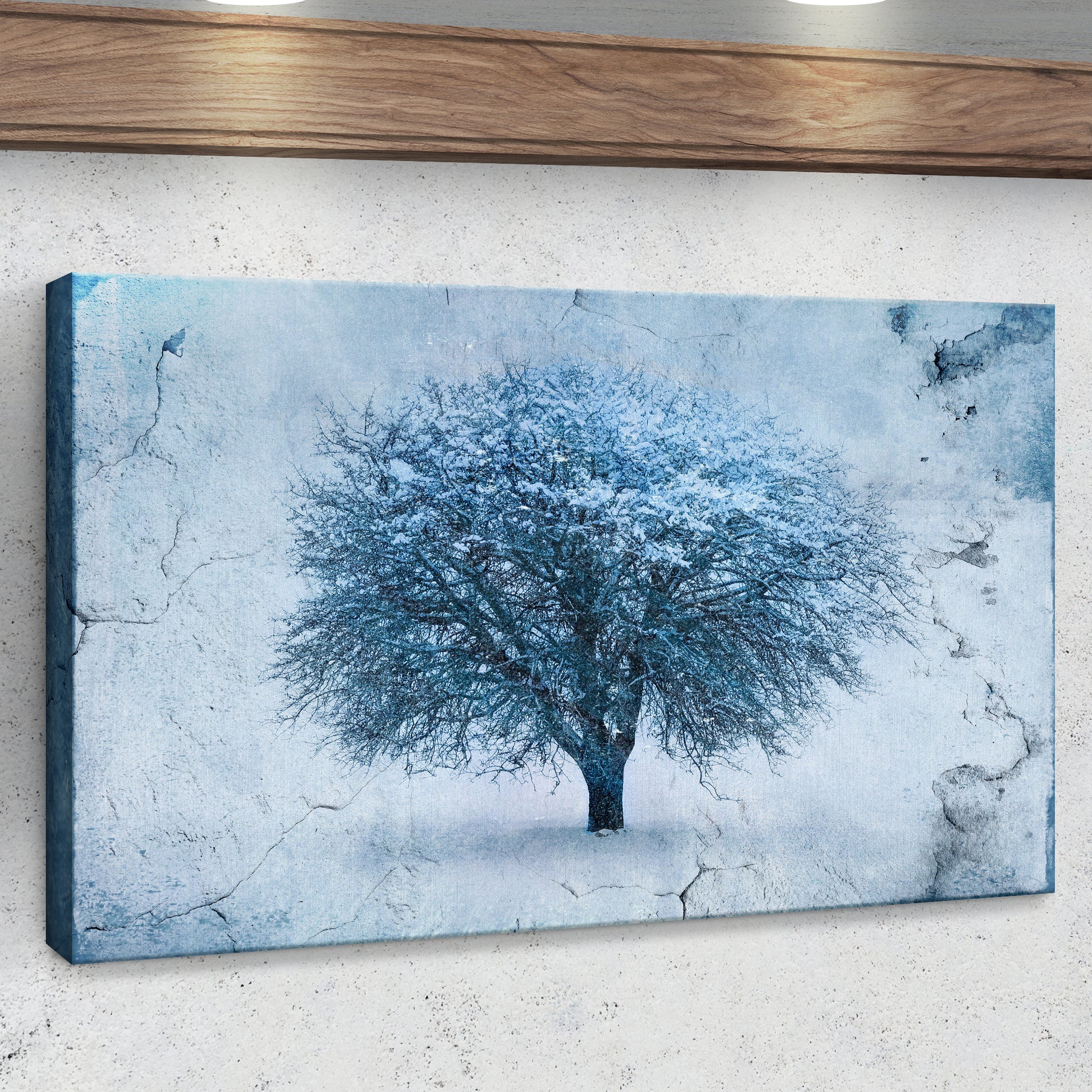 Winter Frost Tree Canvas Wall Art Style 1 - Image by Tailored Canvases