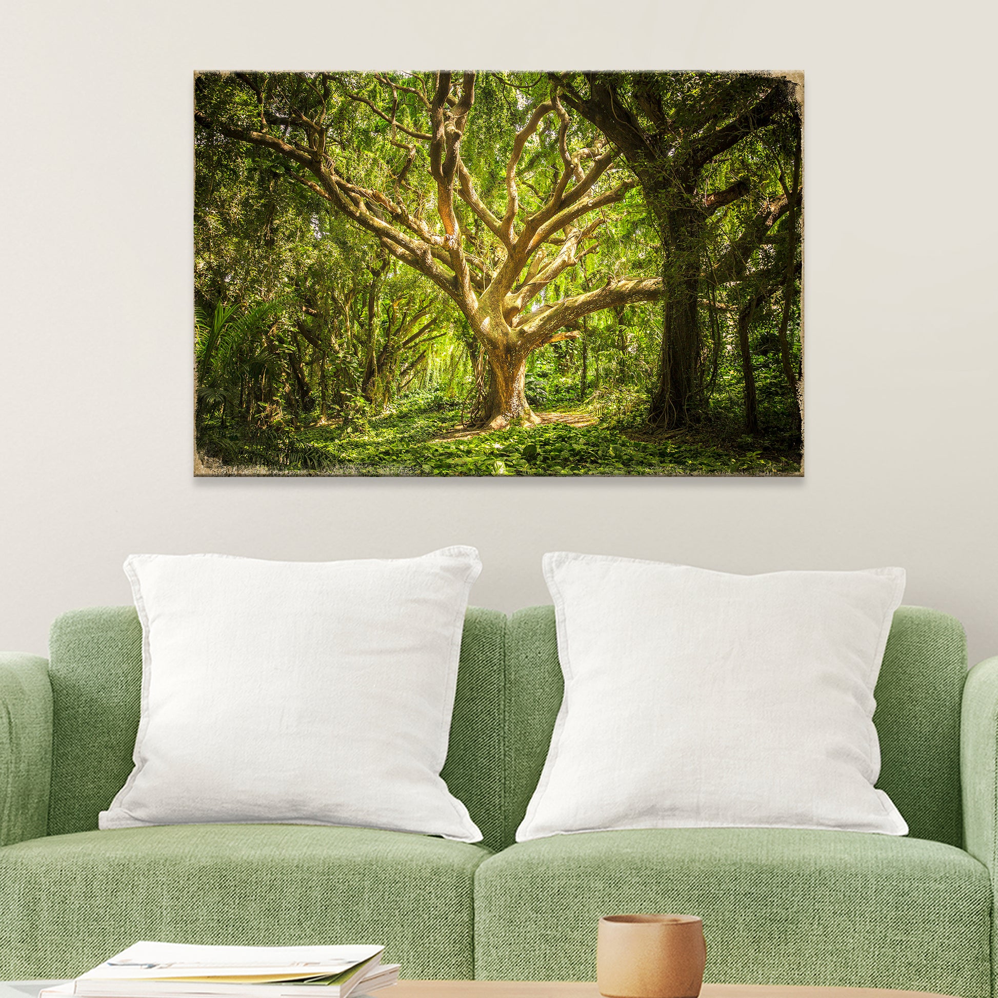 Old Oak Forest Tree Canvas Wall Art - Image by Tailored Canvases
