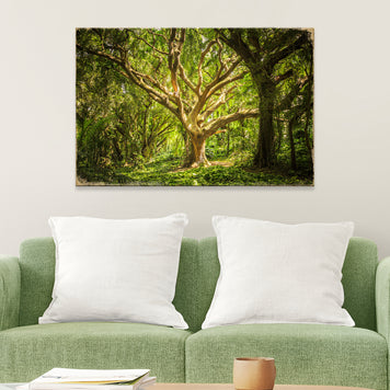 Old Oak Forest Tree Canvas Wall Art