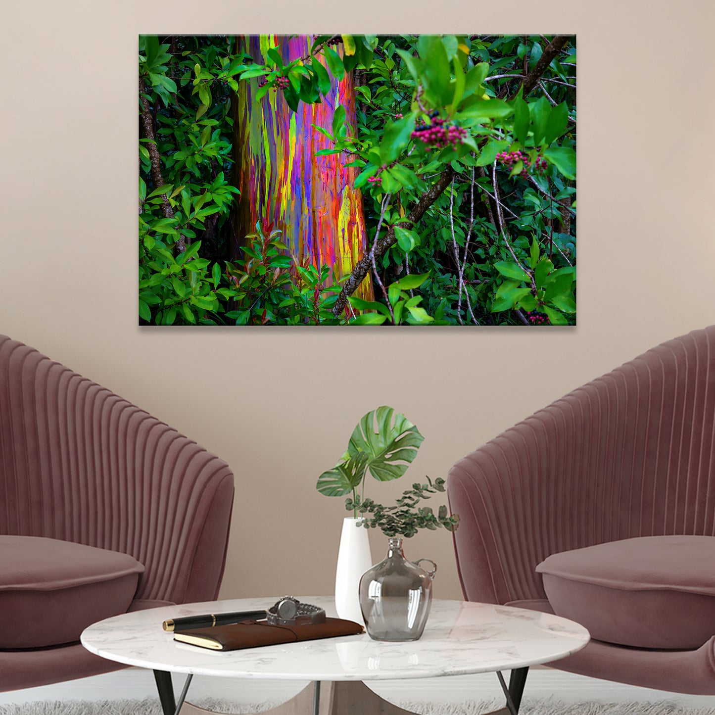 Rainbow Eucalyptus Tree Canvas Wall Art II - Image by Tailored Canvases