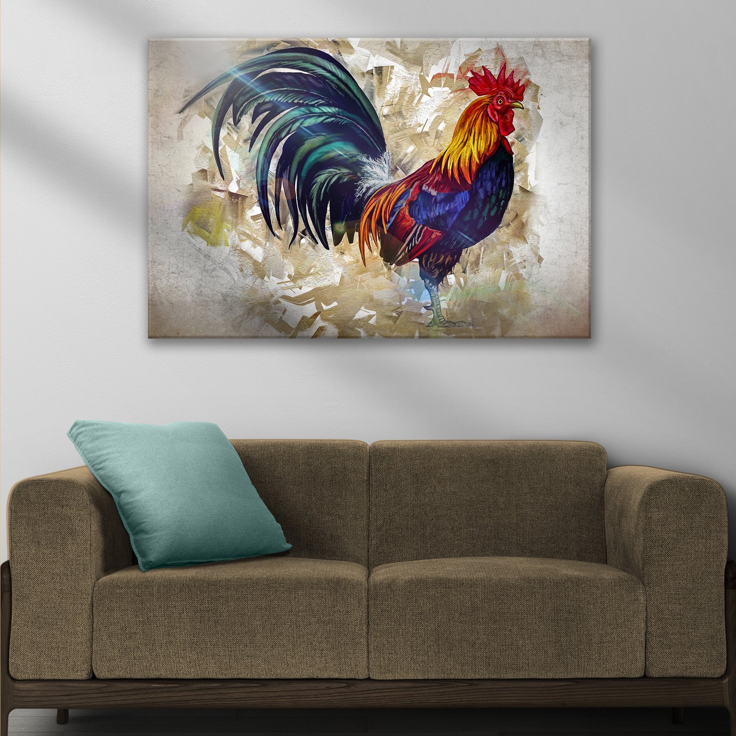 Fancy Rooster Chicken Canvas Wall Art Style 2 - Image by Tailored Canvases