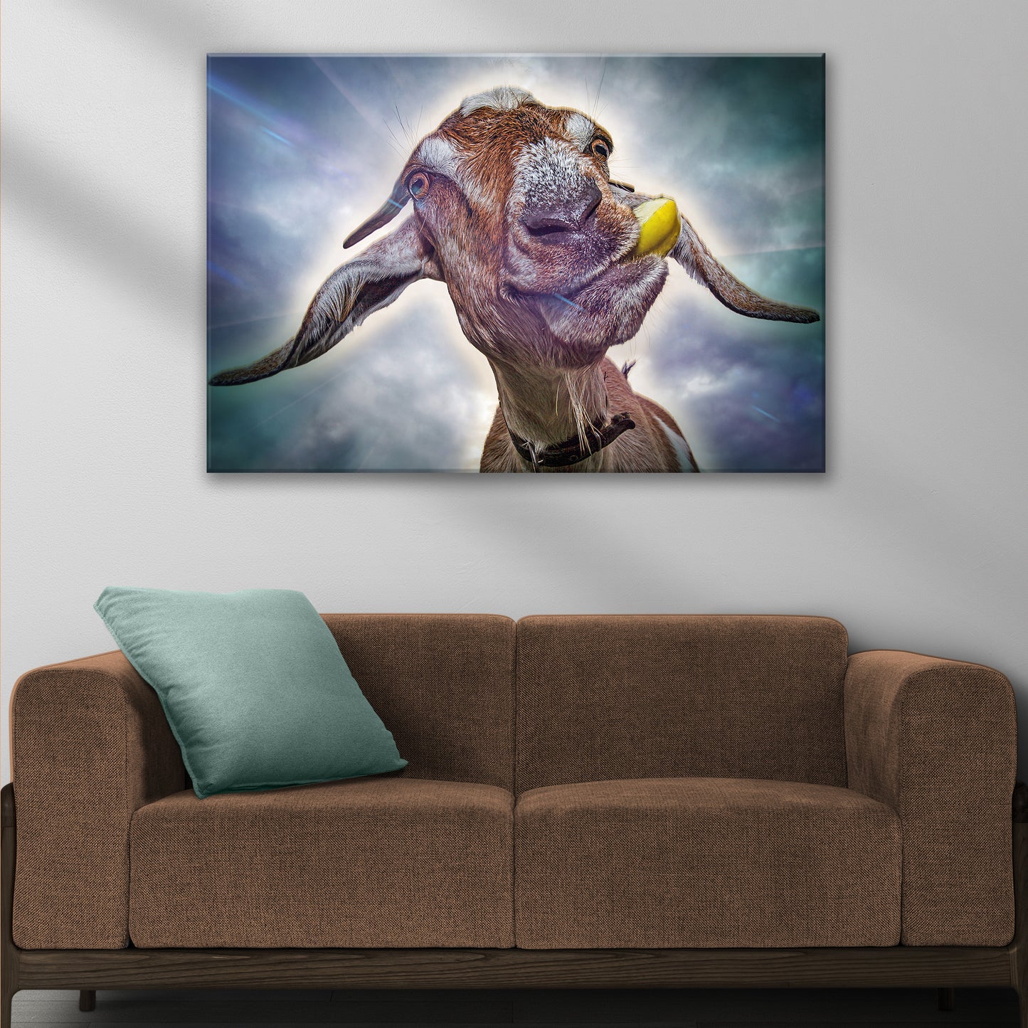Wacky Nubian Goat Canvas Wall Art Style 2 - Image by Tailored Canvases