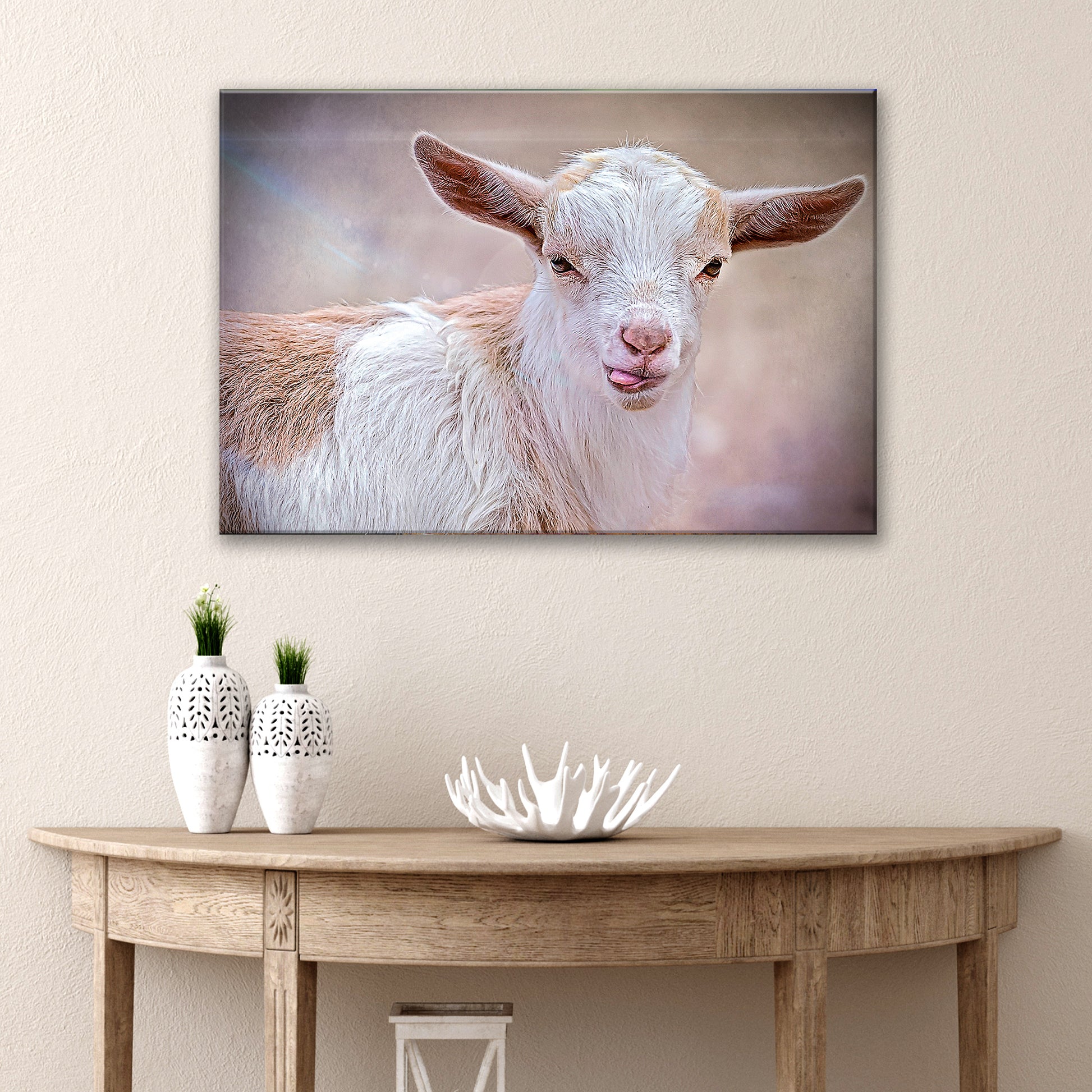 Cheeky Goat Canvas Wall Art Style 2 - Image by Tailored Canvases