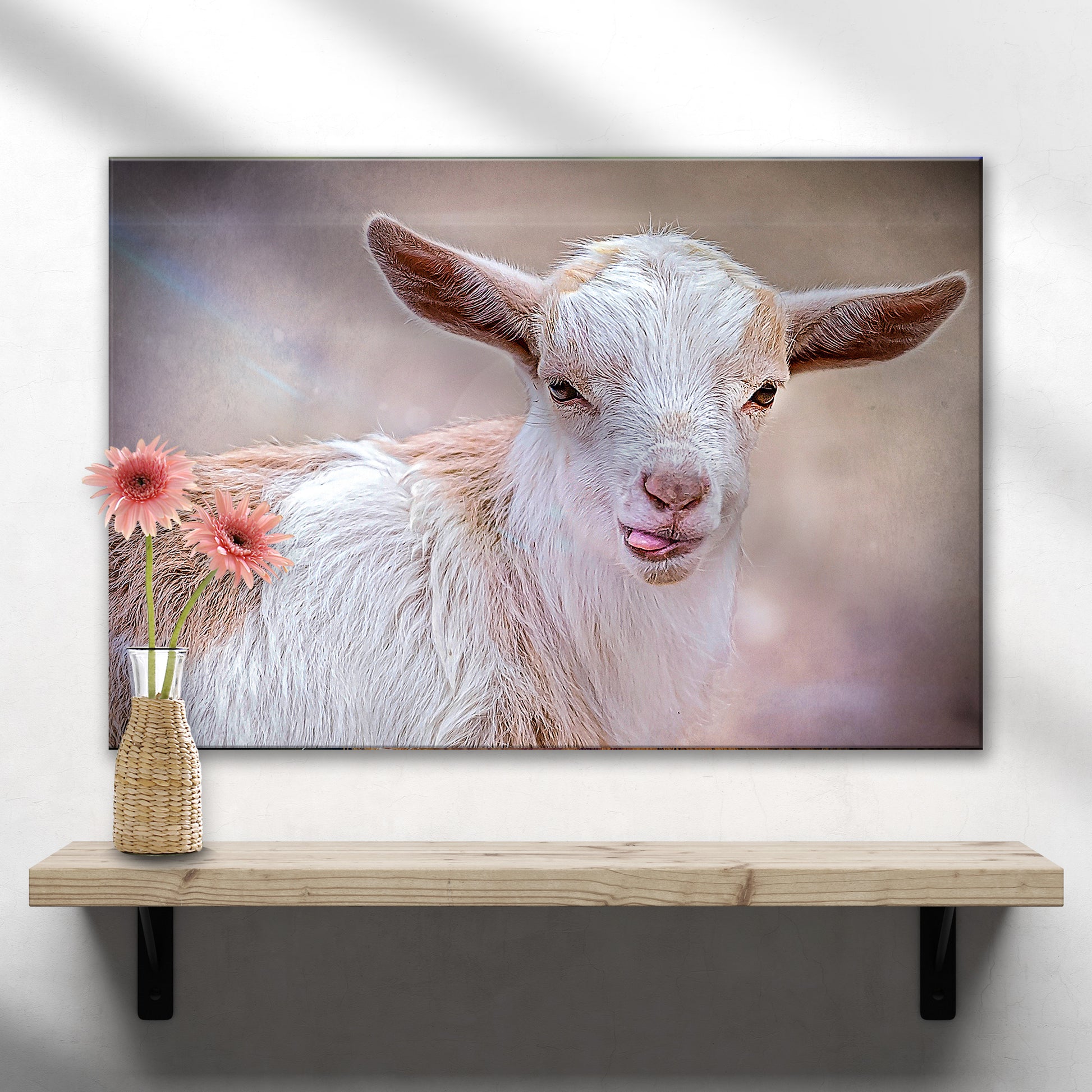 Cheeky Goat Canvas Wall Art - Image by Tailored Canvases
