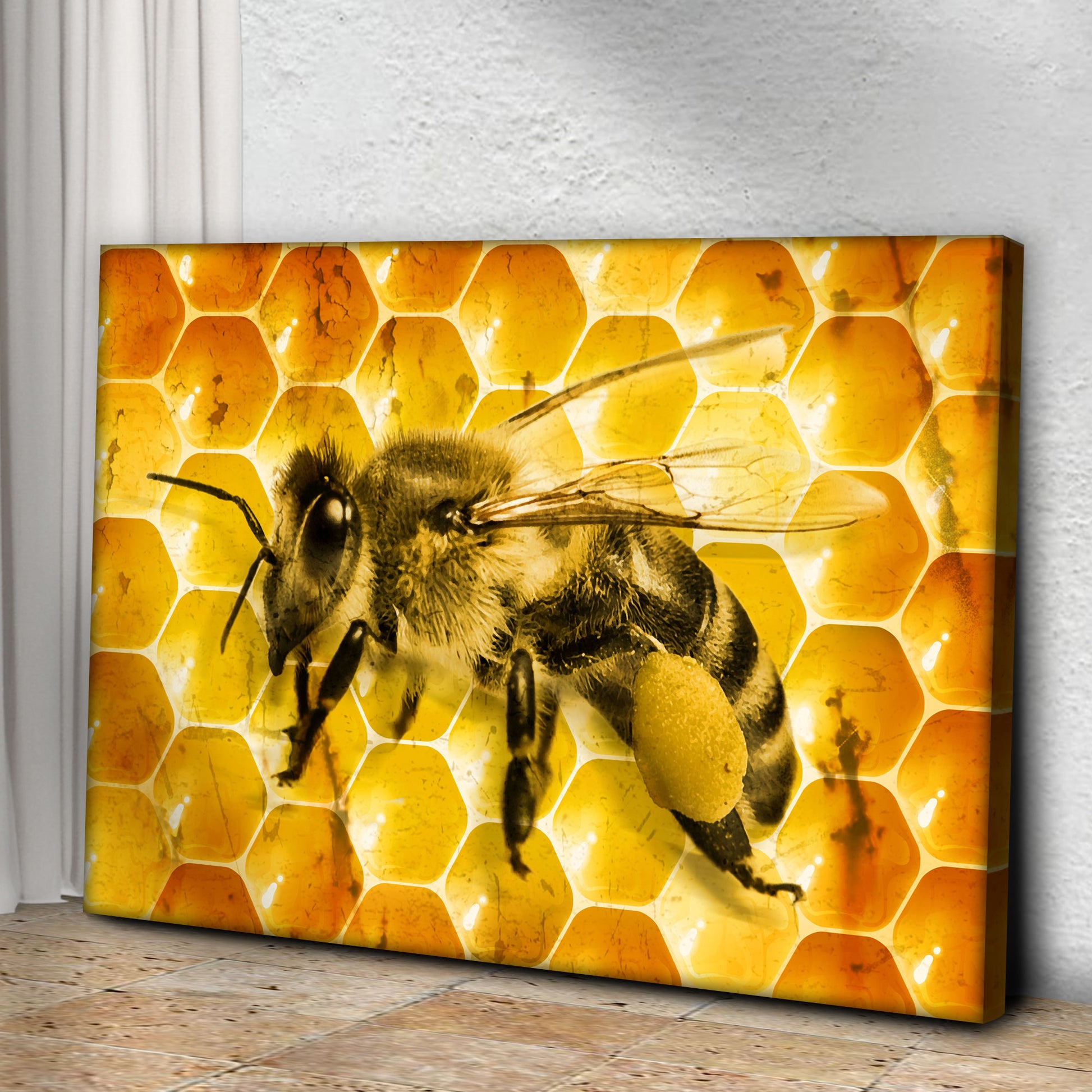 Honeycomb Bee Canvas Wall Art Style 2 - Image by Tailored Canvases