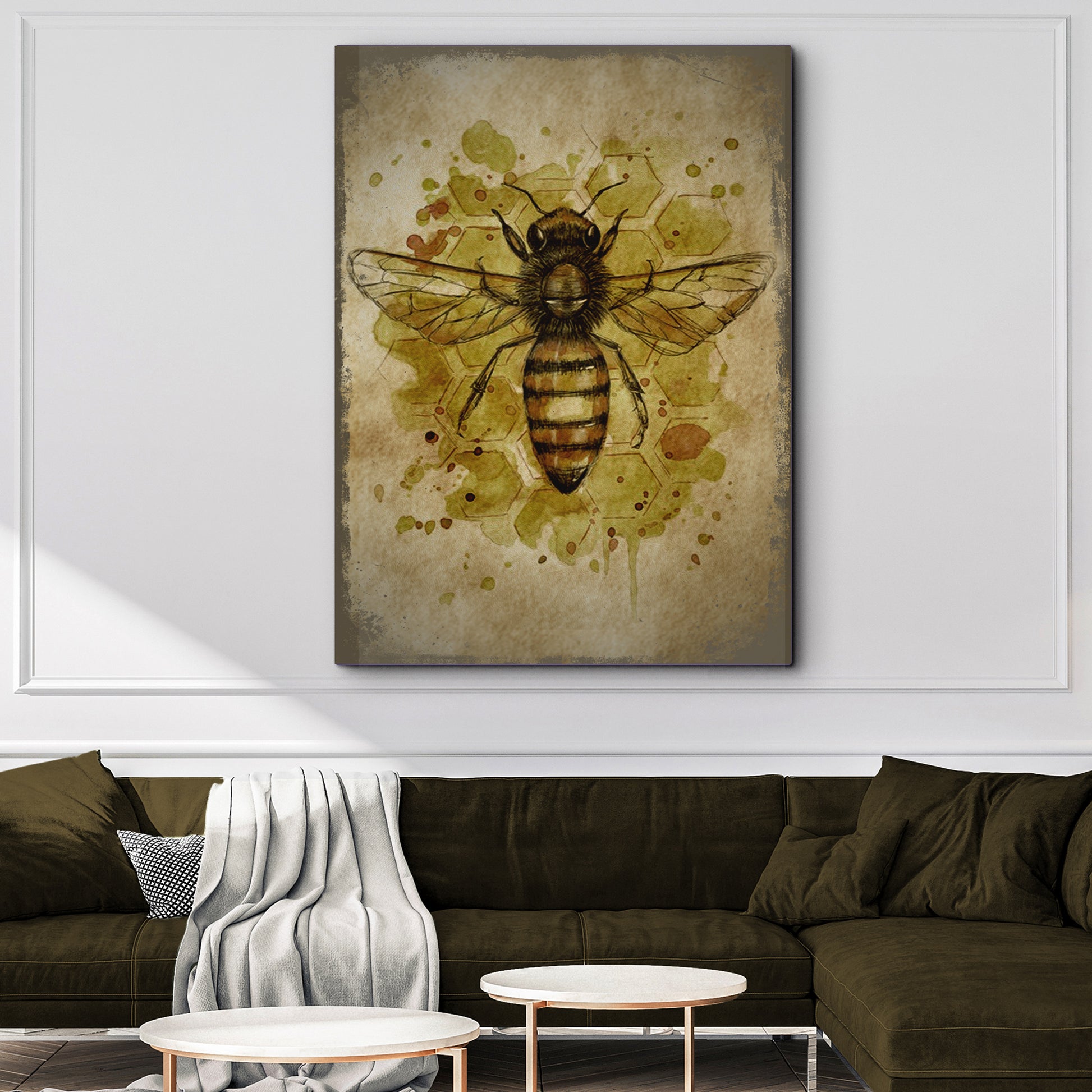 Rustic Queen Bee Canvas Wall Art Style 2 - Image by Tailored Canvases