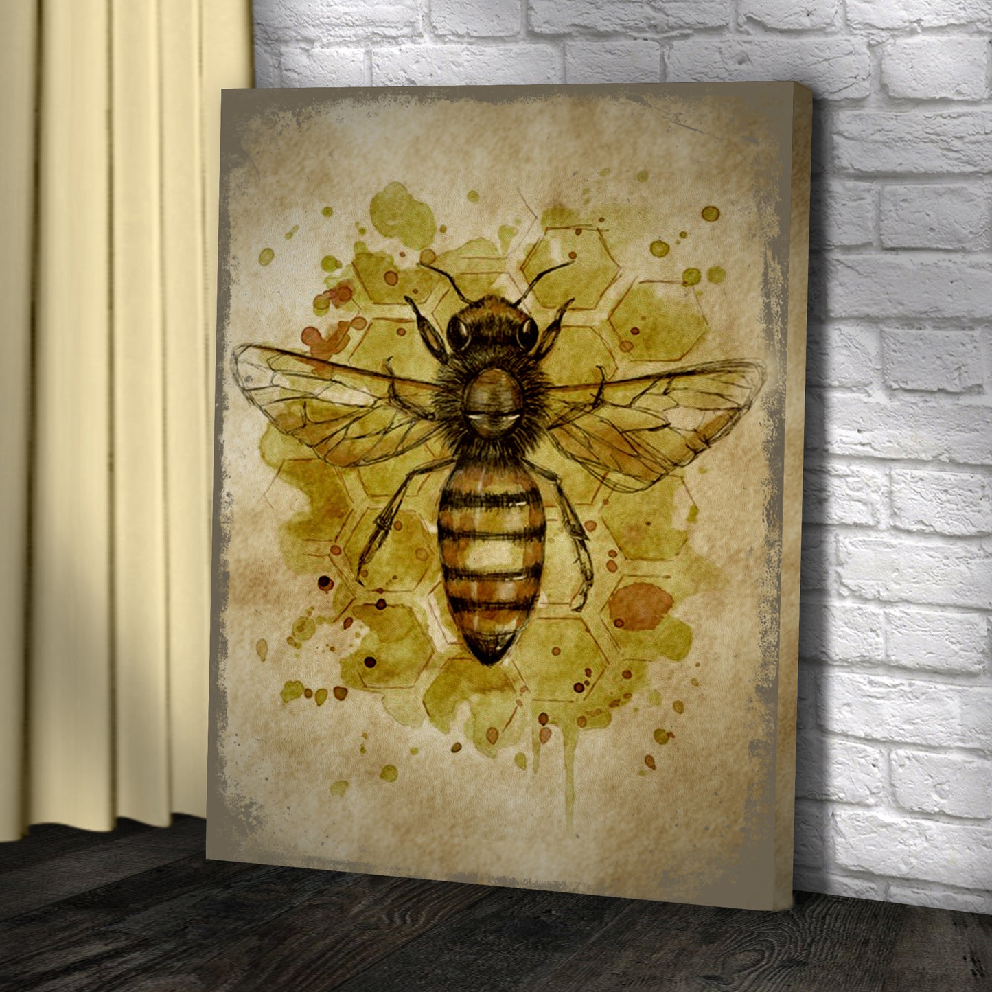 Rustic Queen Bee Canvas Wall Art Style 1 - Image by Tailored Canvases