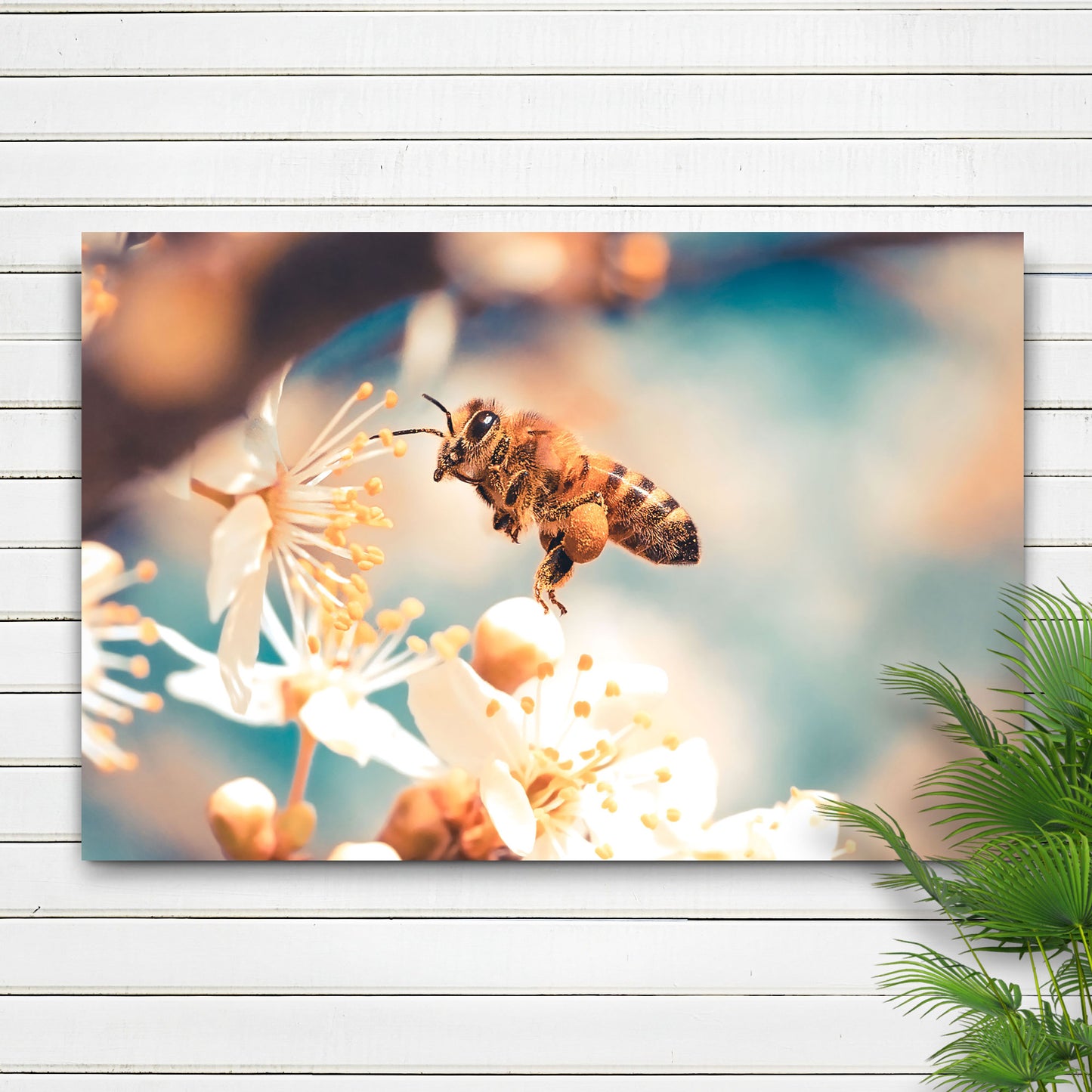 Bee Buzzing Canvas Wall Art - Image by Tailored Canvases