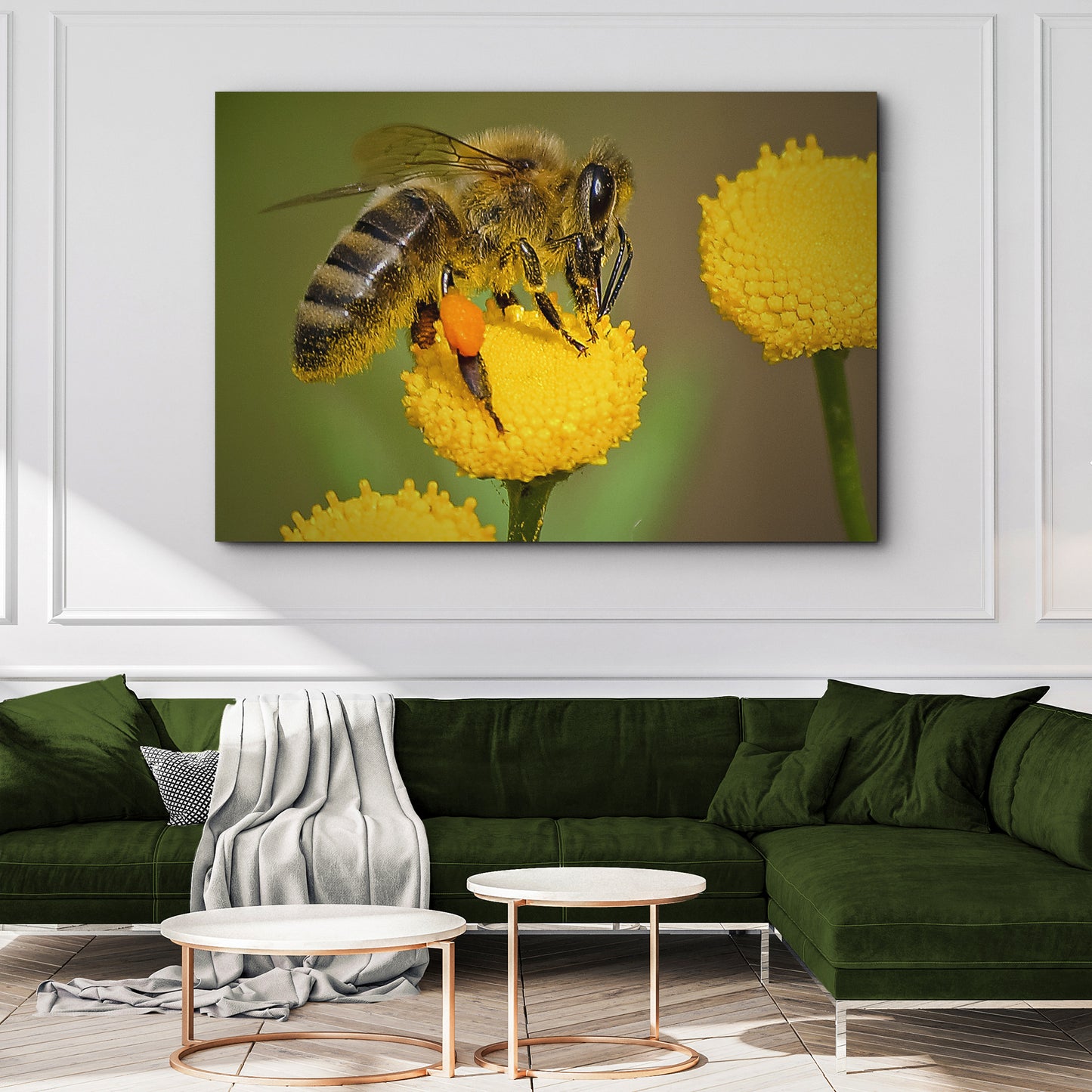 Working Honey Bee Canvas Wall Art Style 2 - Image by Tailored Canvases