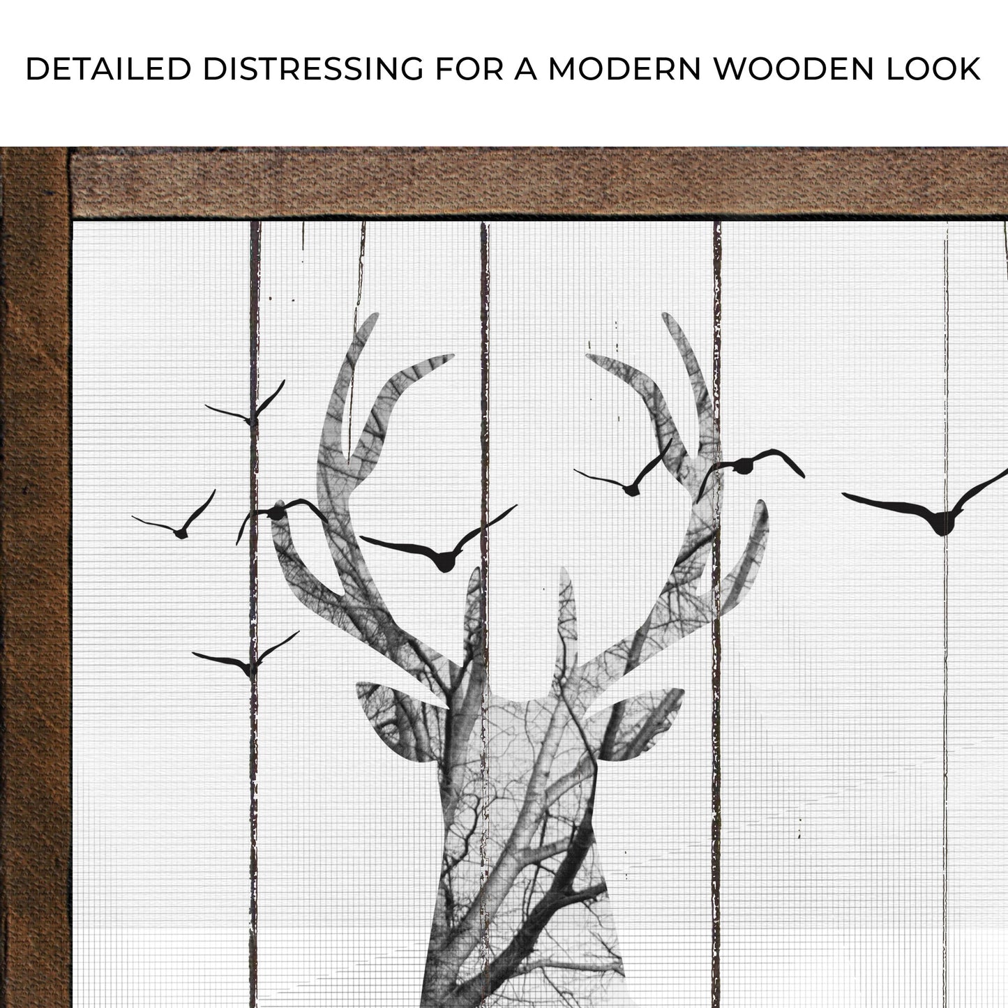 Minimalist Forest Deer Abstract Canvas Wall Art II Zoom - Image by Tailored Canvases