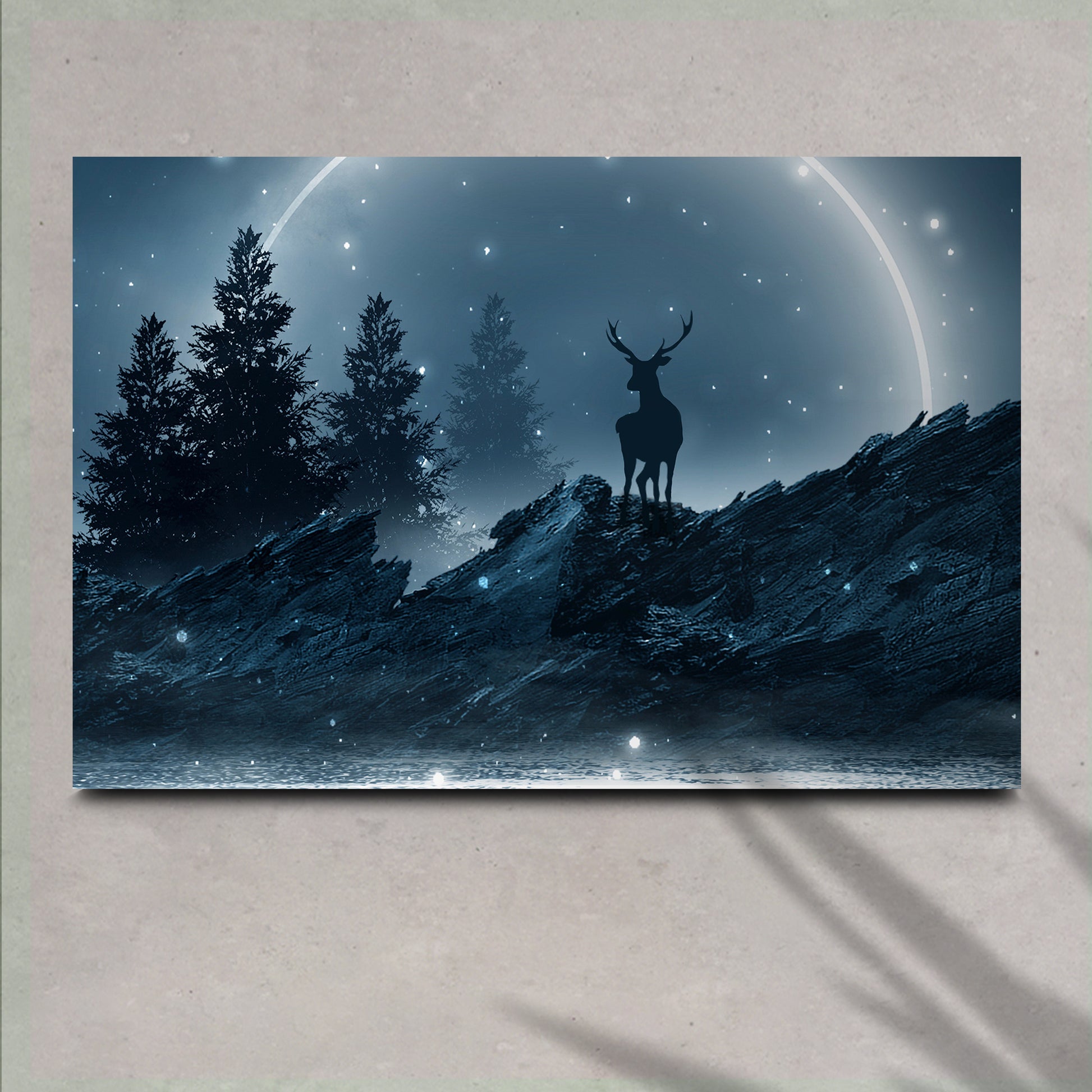 Midnight Deer Canvas Wall Art - Image by Tailored Canvases