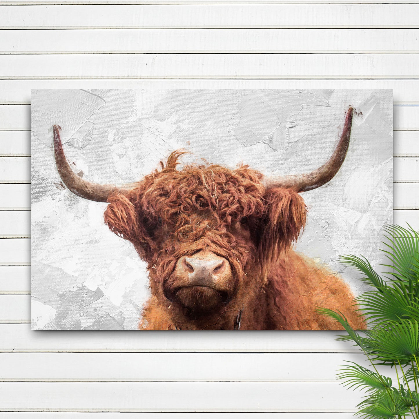 Highland Cow Portrait Canvas Wall Art - Image by Tailored Canvases