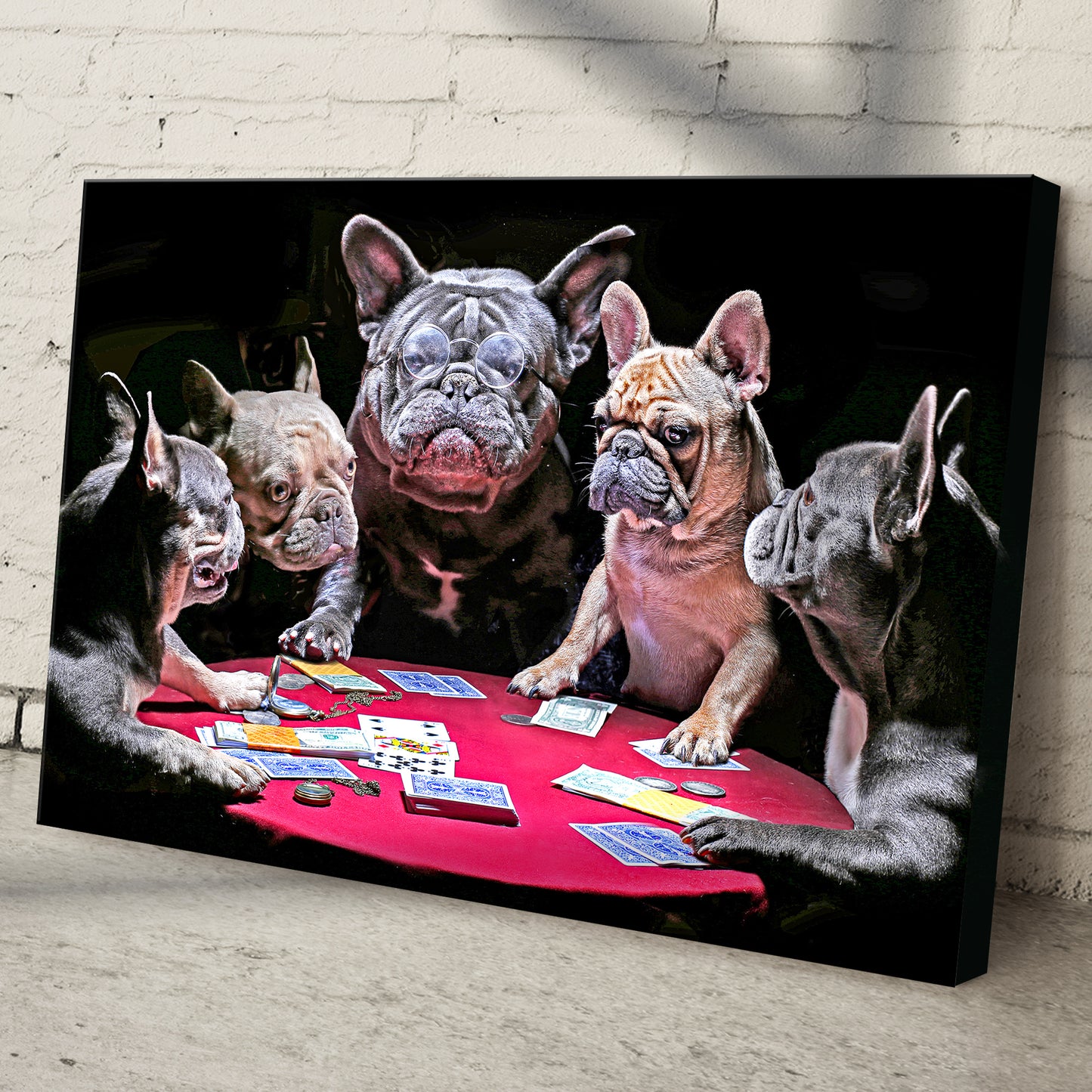 Poker Dog Players Canvas Wall Art Style 2 - Image by Tailored Canvases