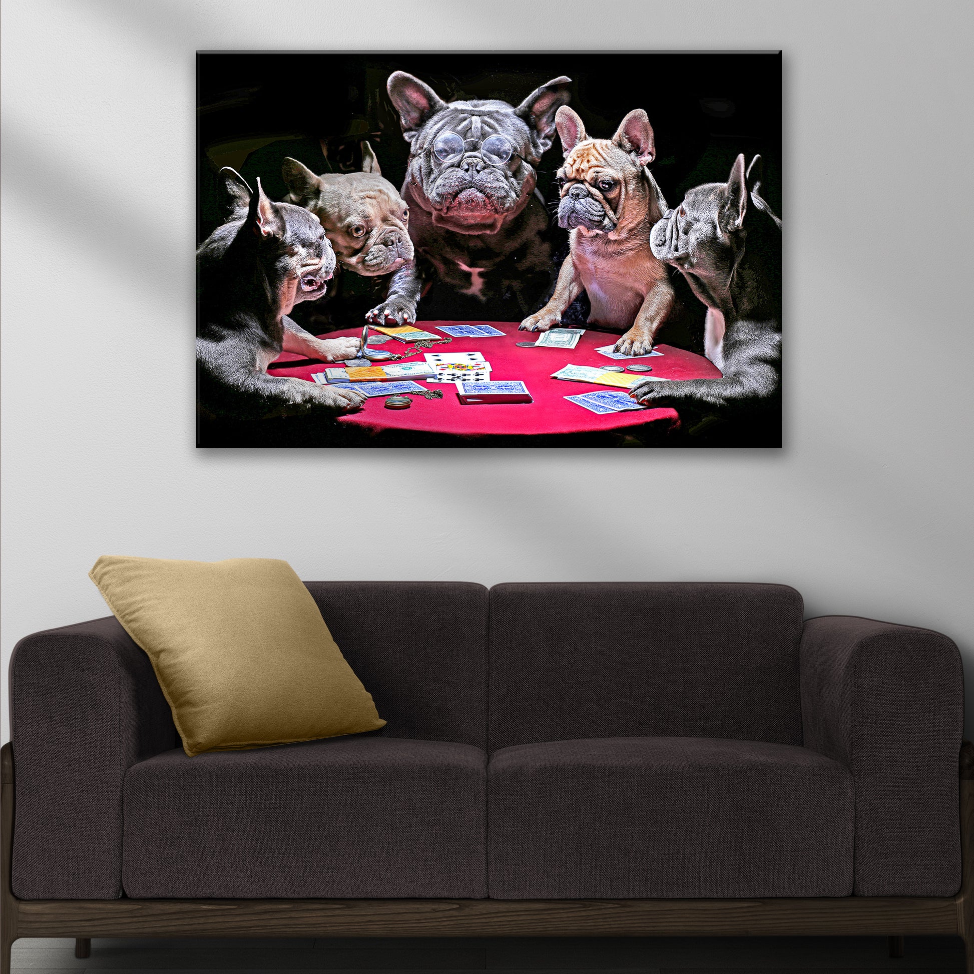 Poker Dog Players Canvas Wall Art - Image by Tailored Canvases