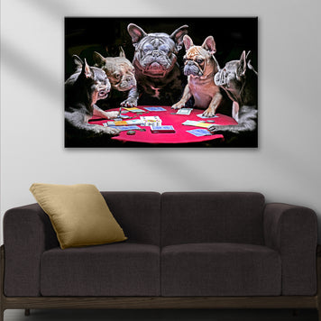 Poker Dog Players Canvas Wall Art (Free Shipping)