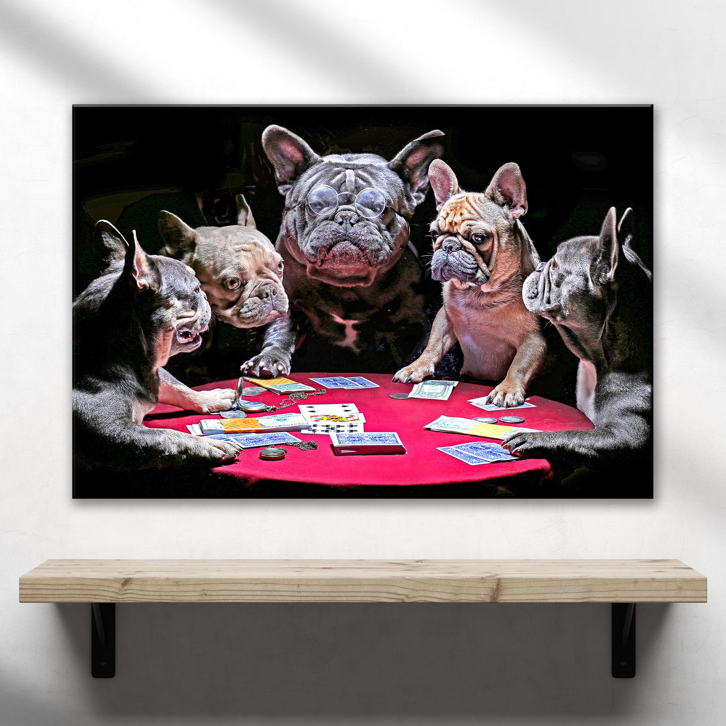 Poker Dog Players Canvas Wall Art Style 1 - Image by Tailored Canvases