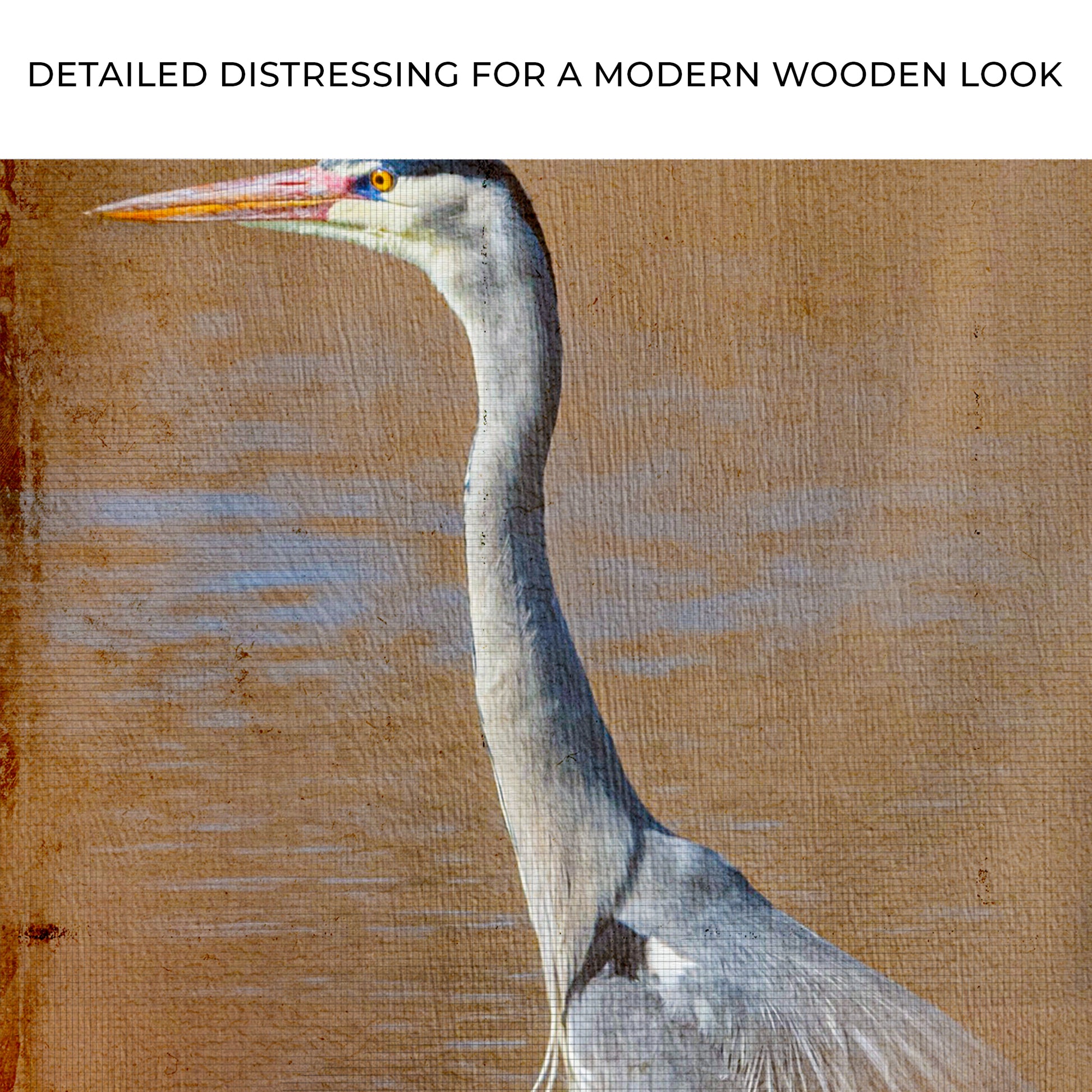 River Heron Portrait Canvas Wall Art Zoom - Image by Tailored Canvases