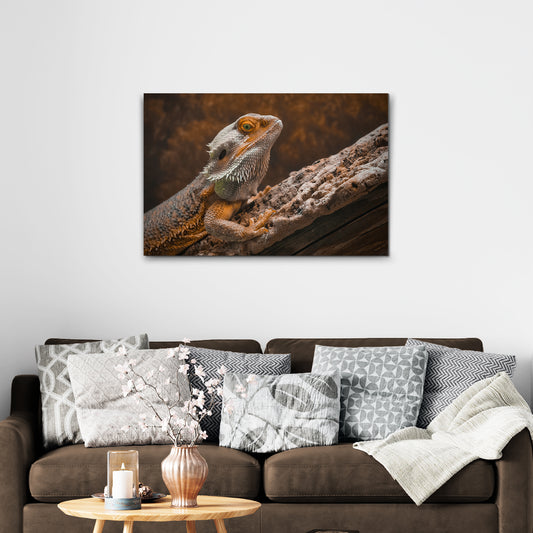 Reptile Lizard Bearded Dragon Canvas Wall Art - Image by Tailored Canvases