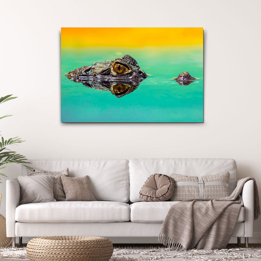 Reptile Alligator Head Canvas Wall Art - Image by Tailored Canvases