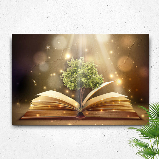 Decor Elements Book Of Wisdom Canvas Wall Art - Image by Tailored Canvases
