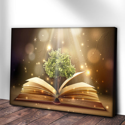 Decor Elements Book Of Wisdom Canvas Wall Art Style 2 - Image by Tailored Canvases