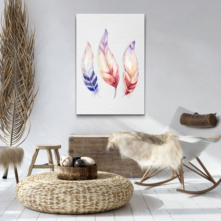 Decor Elements Feather Bohemian Tribal Canvas Wall Art   - Image by Tailored Canvases