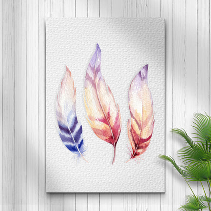 Decor Elements Feather Bohemian Tribal Canvas Wall Art - Image by Tailored Canvases