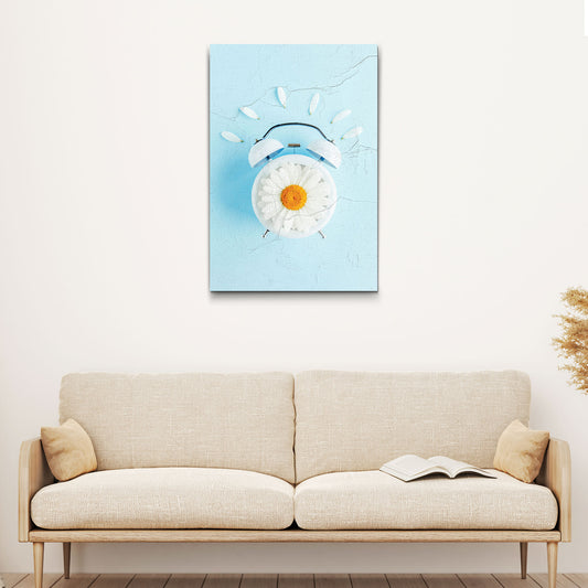 Decor Elements Clock Chamomile Alarm Canvas Wall Art  - Image by Tailored Canvases