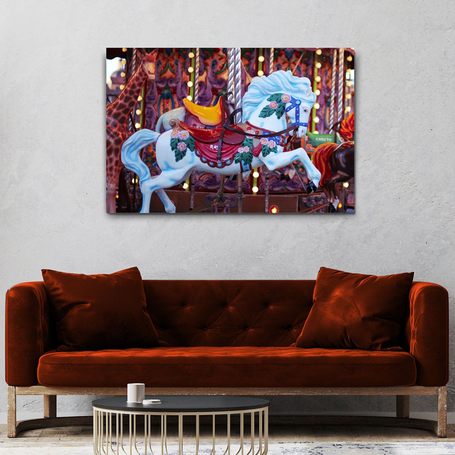 Decor Elements Amusement Parks Carousel Canvas Wall Art - Image by Tailored Canvases