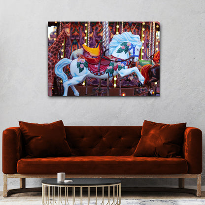 Decor Elements Amusement Parks Carousel Canvas Wall Art - Image by Tailored Canvases
