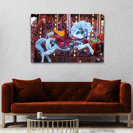 Decor Elements Amusement Parks Carousel Canvas Wall Art - Image by Tailored Canvases