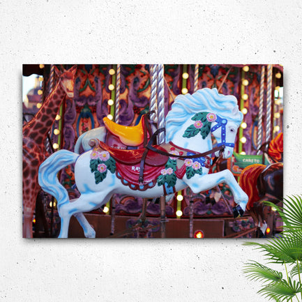 Decor Elements Amusement Parks Carousel Canvas Wall Art - Image by Tailored Canvases