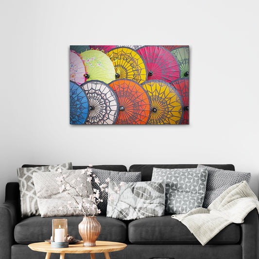 Decor Elements Umbrella Burmese Canvas Wall Art - by Tailored Canvases