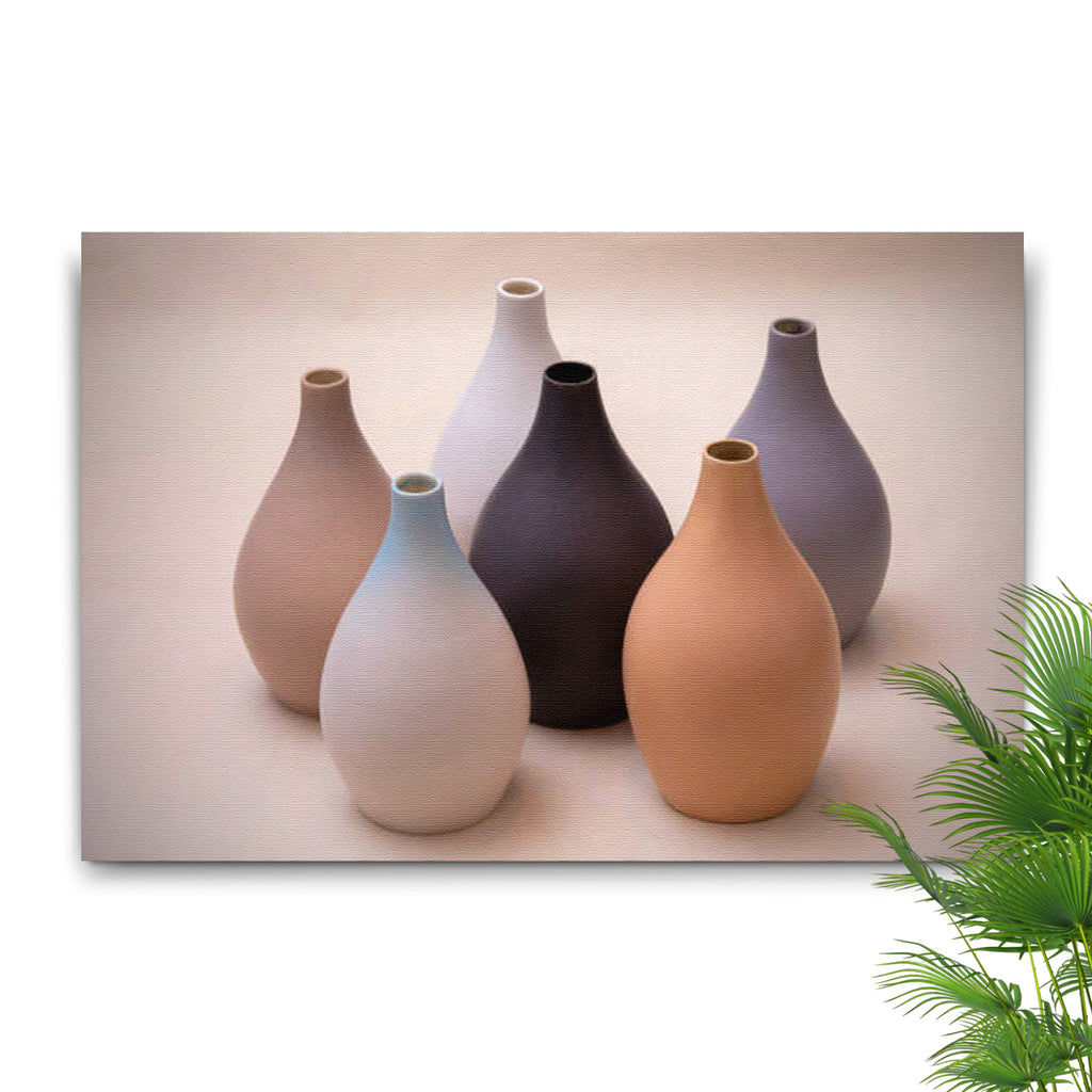 Decor Elements Vase Minimalist Ceramic Canvas Wall Art by Tailored Canvases