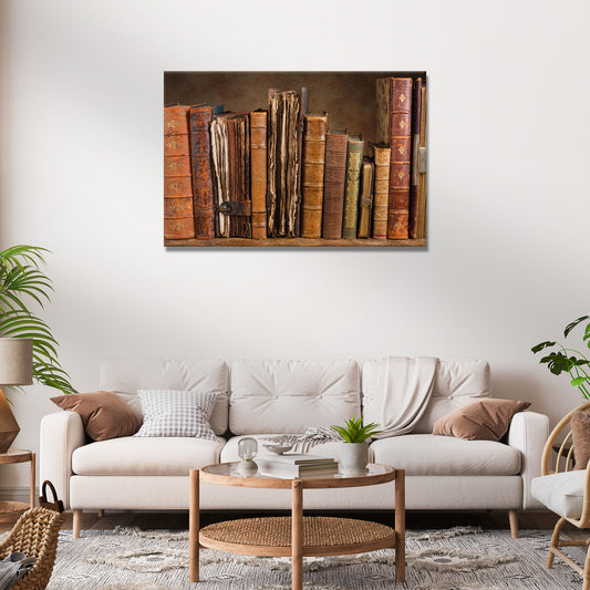 Decor Elements Books Medieval Canvas Wall Art Style 1 - Image by Tailored Canvases
