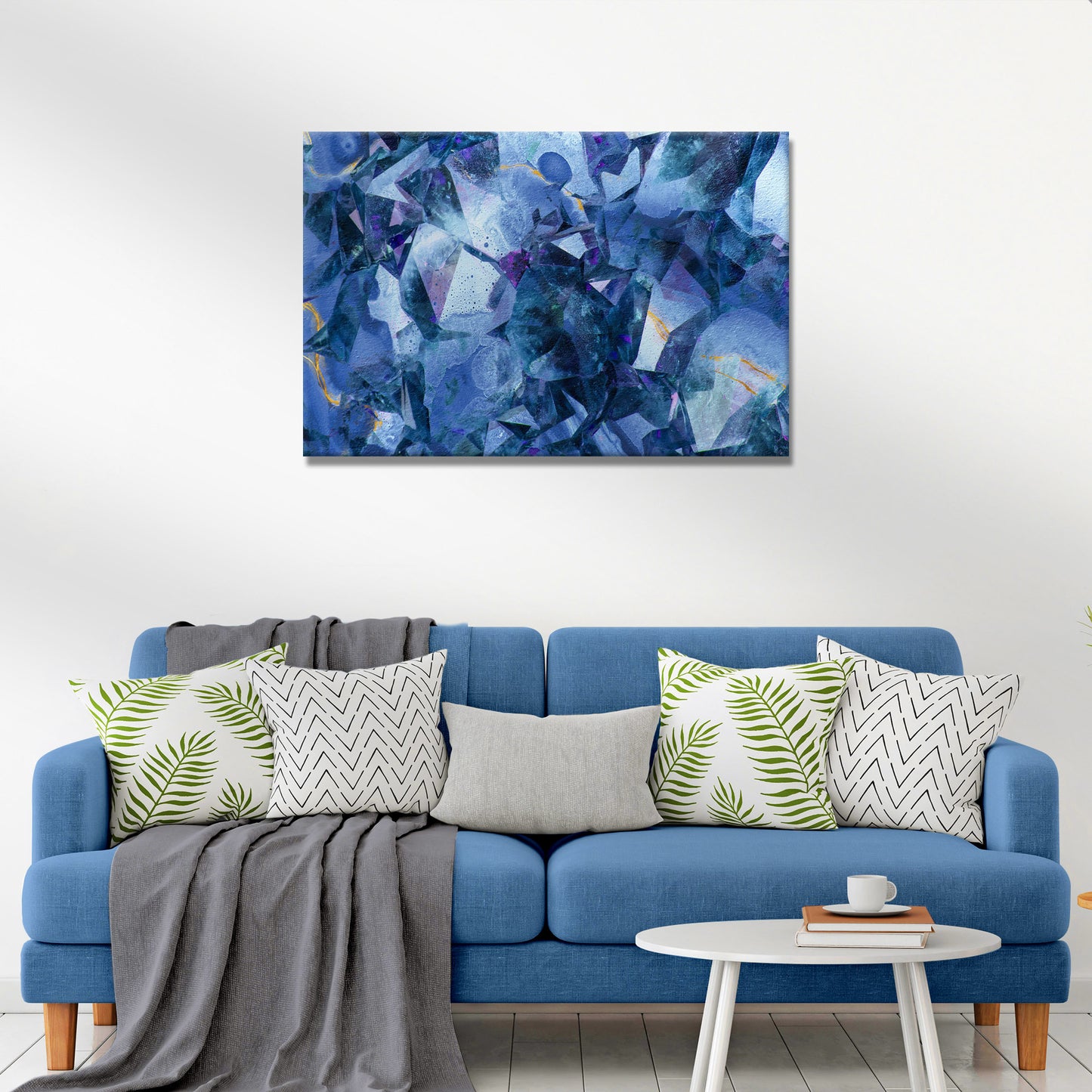 Decor Elements Crystals Blue Stone Canvas Wall Art - Image by Tailored Canvases